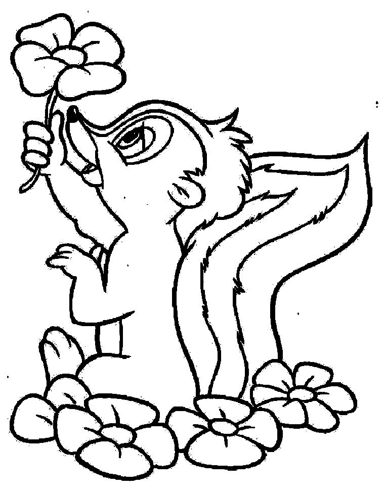 Bambi Thumper Holding Flowers Bambi Coloring Pages 759x979 Bambi Thumper Holding Flowers Bambi Coloring Pages