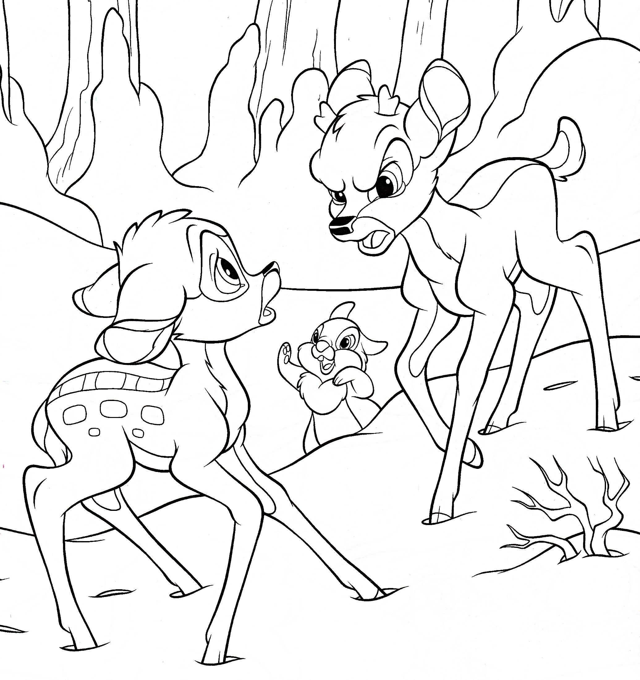 Walt Disney Coloring Pages Bambi Thumper Ronno Walt Disney 2071x2203 Walt Disney Coloring Pages Bambi Thumper Ronno Walt Disney