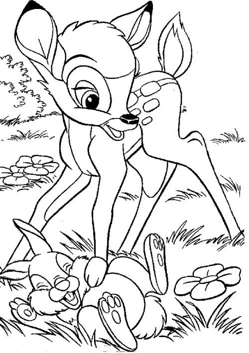 Bambi Coloring Pages Cool Bambi Coloring Book 500x709 Bambi Coloring Pages Cool Bambi Coloring Book