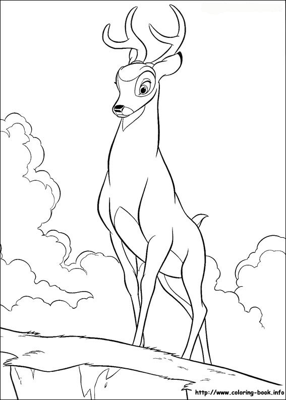 Bambi Coloring Picture Disney Coloring Pages 567x794 Bambi Coloring Picture Disney Coloring Pages