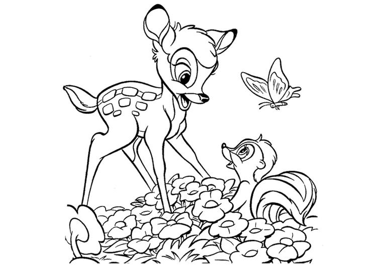 Bambi Coloring Pages 750x531 Bambi Coloring Pages