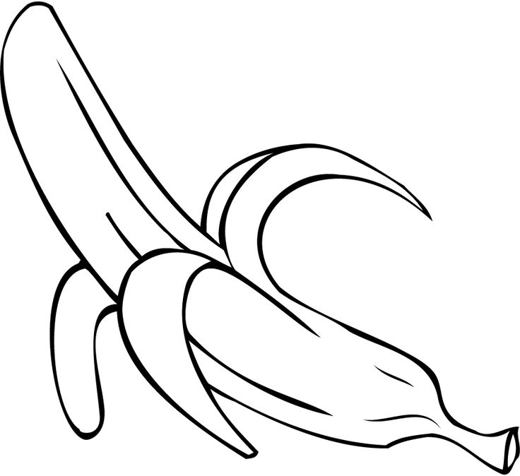 736x674 Banana Coloring Page Drawn Banana Coloring Page Pencil And