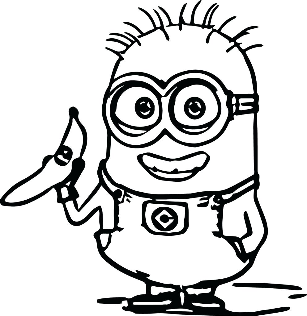 993x1024 Coloring Pages ~ Banana Coloring Page Minions Pages With A Free