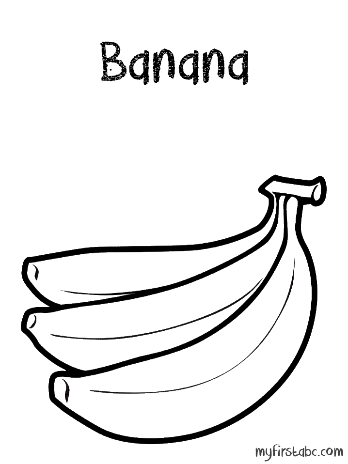 718x958 Banana Coloring Page My First Abc Coloring Pages Of Bananas