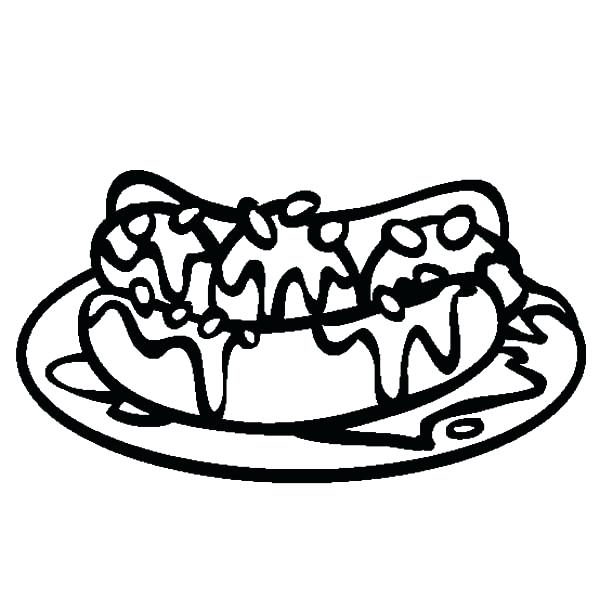 600x612 Banana Split Coloring Page Coloring Pages For Girls
