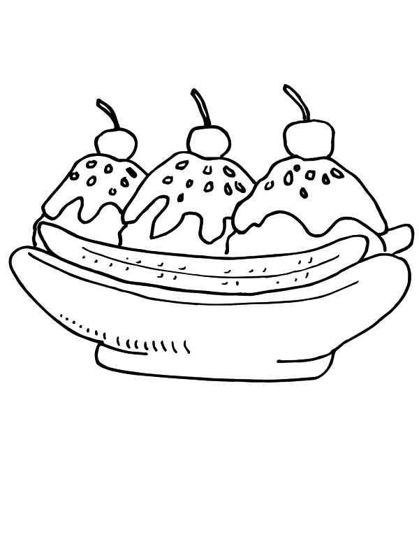 600x765 Banana Split With Chocolate Sprinkles Coloring Pages Best Place