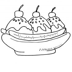 234x234 Coloring Pages Banana Split Bgcentrum