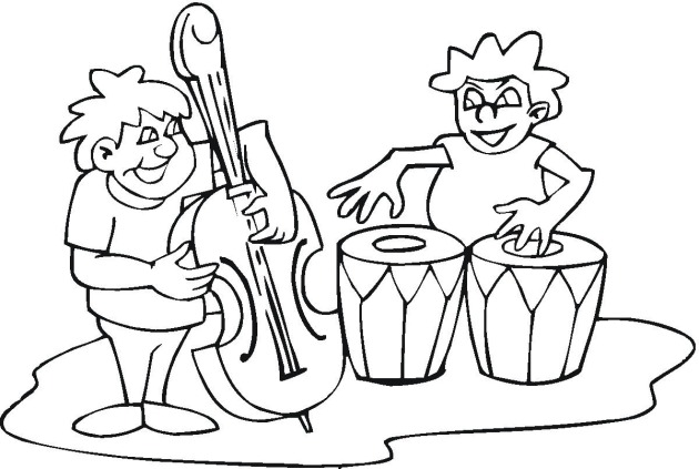 Coloring Pages Of Kids Playing With Band Instruments 630x423 Coloring Pages Of Kids Playing With Band Instruments