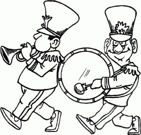 Marching Band Coloring Pages Marching Band Players Coloring Page 470x451 Marching Band Coloring Pages Marching Band Players Coloring Page