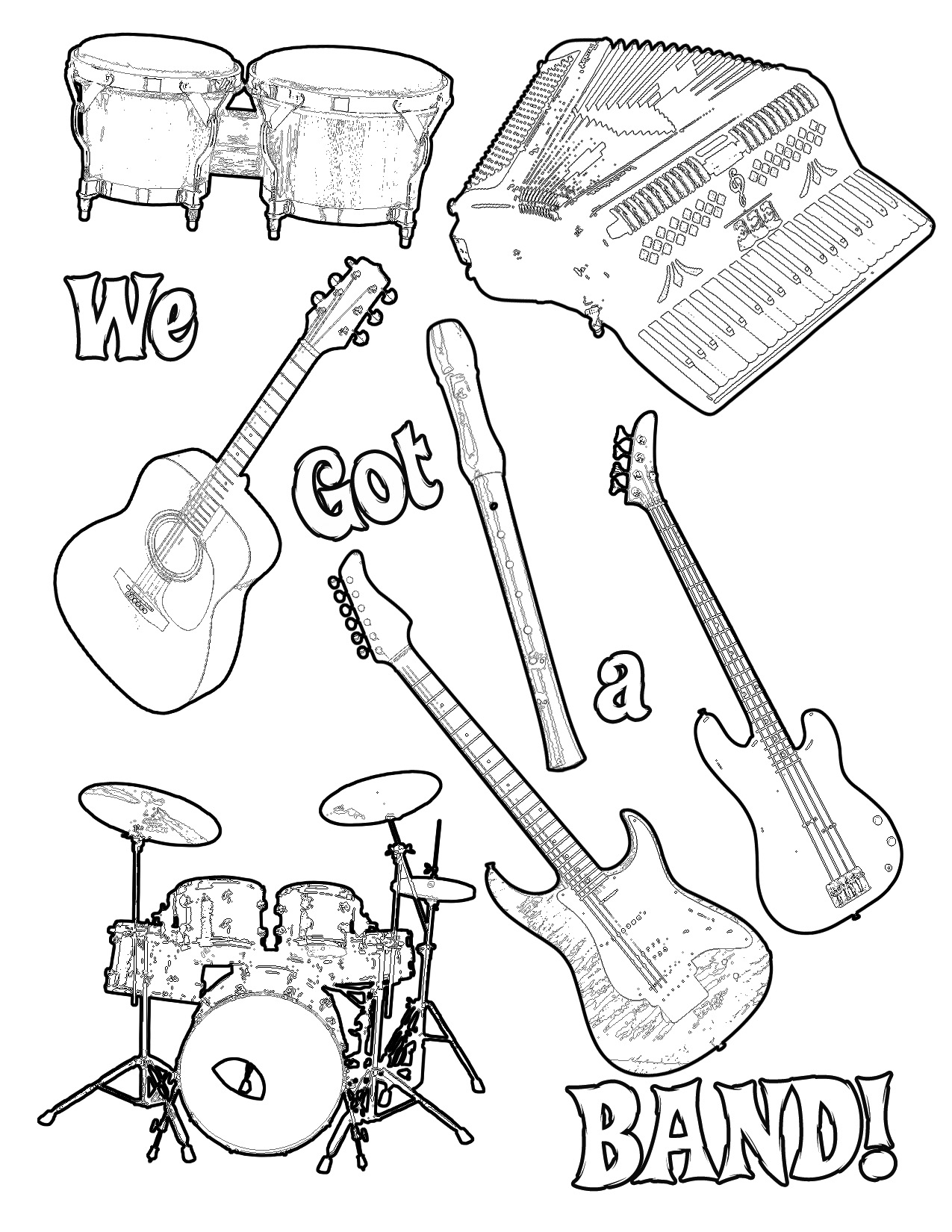 Challenge Rock Band Coloring Pages New Music Best I 1457 Unknown 1275x1650 Challenge Rock Band Coloring Pages New Music Best I 1457 Unknown