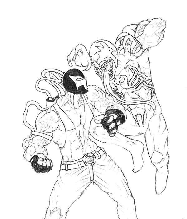 Venom Vs Bane Batman Coloring Pages Best Place To Color 600x702 Venom Vs Bane Batman Coloring Pages Best Place To Color