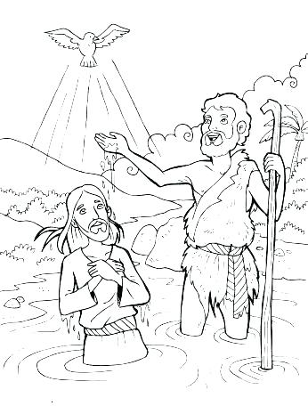 346x456 Baptism Coloring Pages Baptism Coloring Pages Baptism Coloring