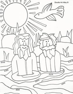 250x323 Baptism Of Jesus Coloring Page Educational Coloring Pages