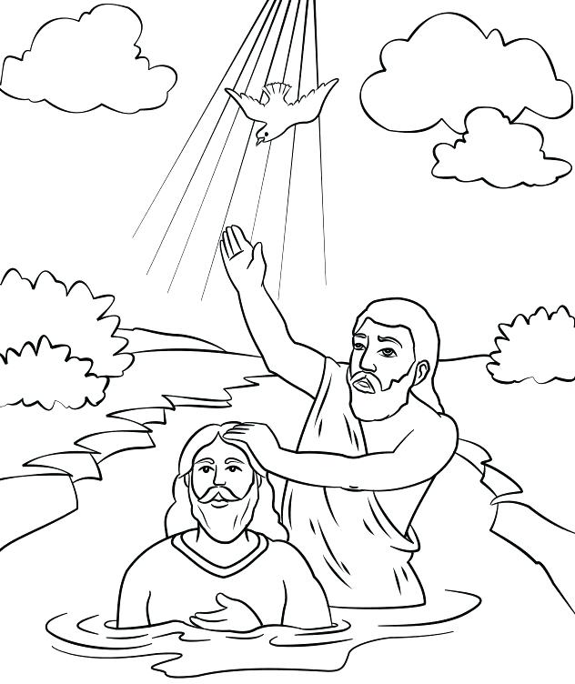 632x752 Jesus Baptism Coloring Pa Unique Baptism Of Jesus Coloring Page
