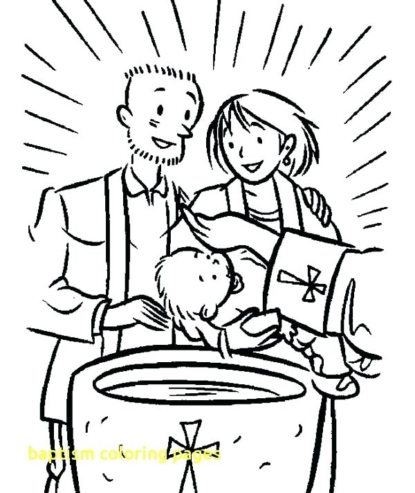 600x712 Sacrament Coloring Pages Baptism Coloring Pages With Christian