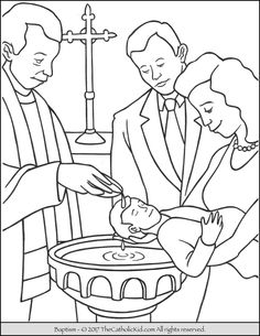 236x305 Sacrament Of Baptism Coloring Page Baptism Religious Emblem