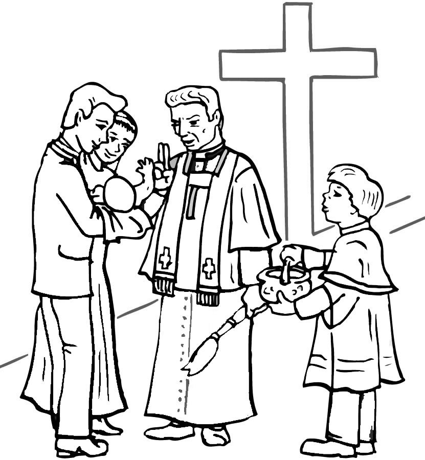 831x900 Baptism Colouring Pages