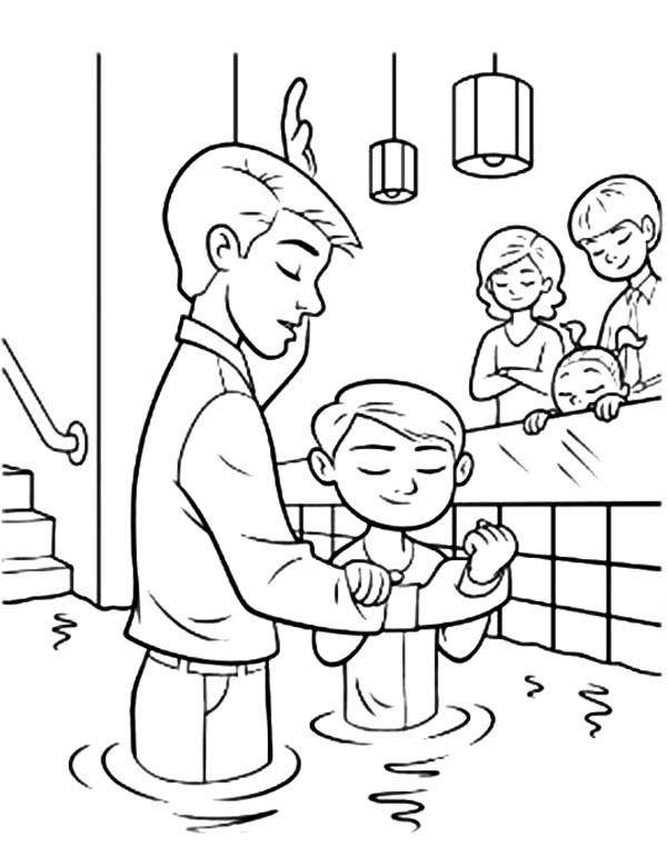 Baptism Coloring Pages Printables