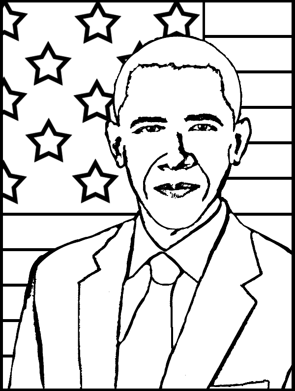 Printable Barack Obama Coloring Pages 600x794 Printable Barack Obama Coloring Pages