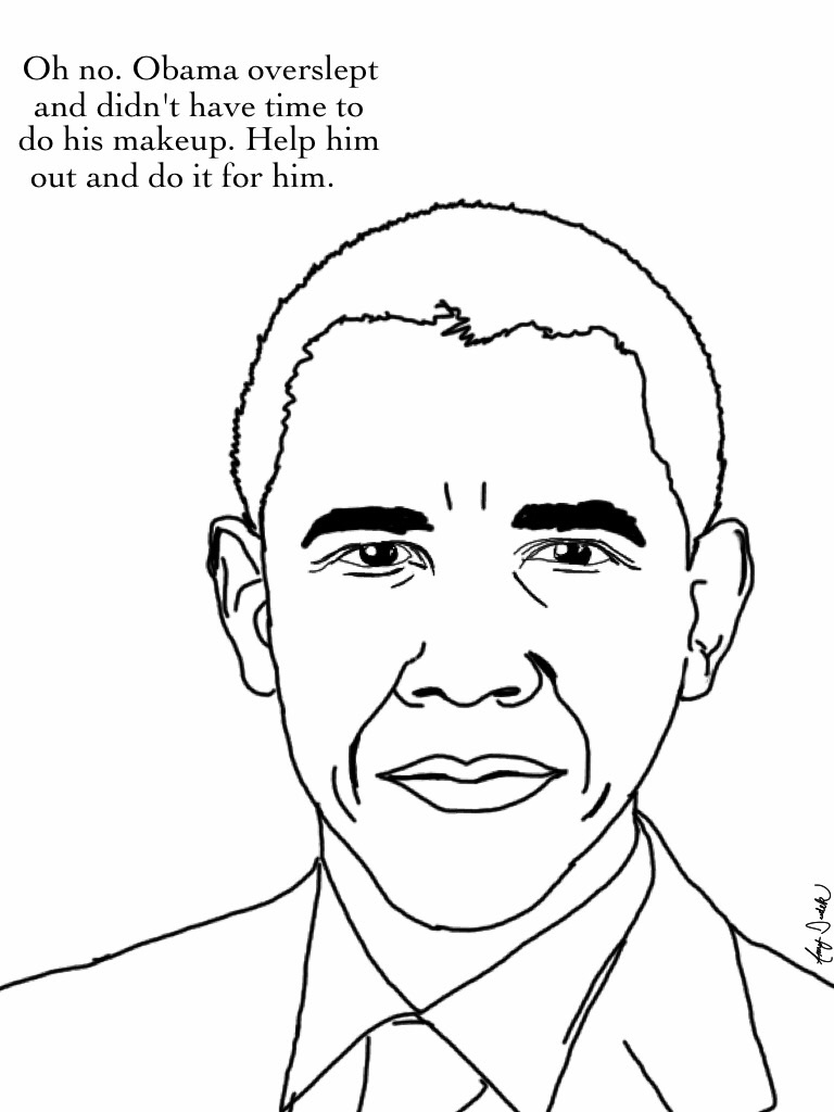 President Obama Coloring Pages Free 12490 Barack Obama Coloring 768x1024 President Obama Coloring Pages Free 12490 Barack Obama Coloring