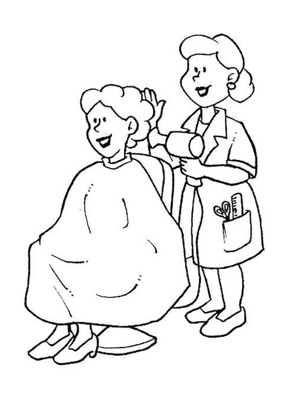 Female Barber In Professions Coloring Pages Batch Coloring 600x800 Female Barber In Professions Coloring Pages Batch Coloring