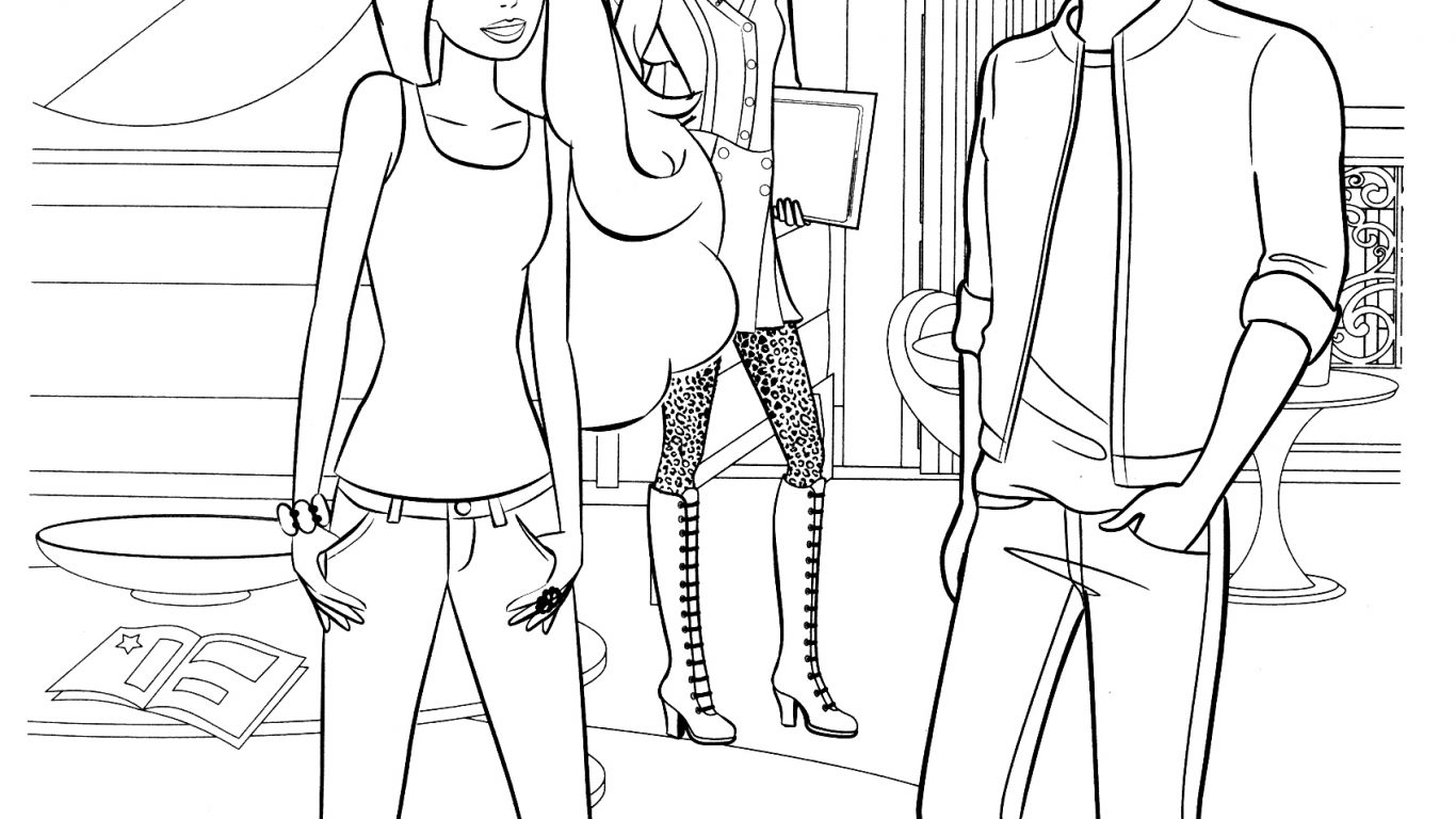 1366x768 Barbieends Coloring Pages Beautiful Cartoon Page548037 Colors