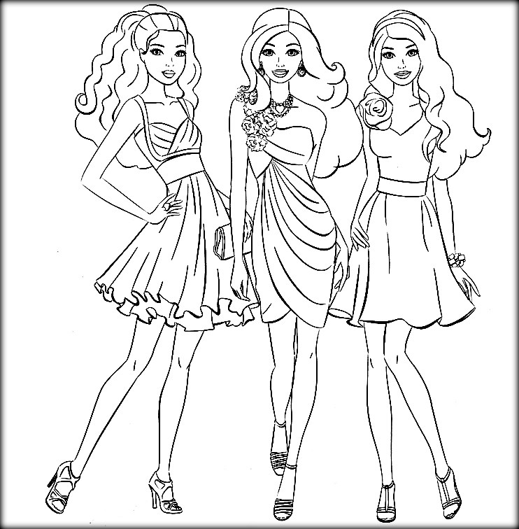 Barbie And Friends Coloring Pages at GetColorings.com | Free printable ...