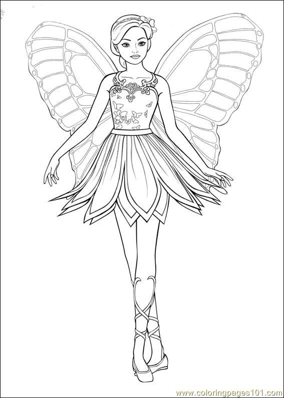 567x794 Barbie Ballerina Printable Coloring Pages