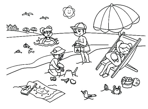 Barbie Beach Coloring Pages at GetColorings.com | Free printable ...