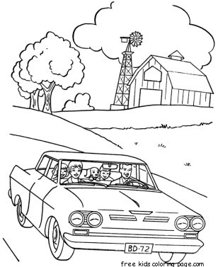 Best Family Touring Car Coloring Pages For Kidfree Printable 308x377 Best Family Touring Car Coloring Pages For Kidfree Printable