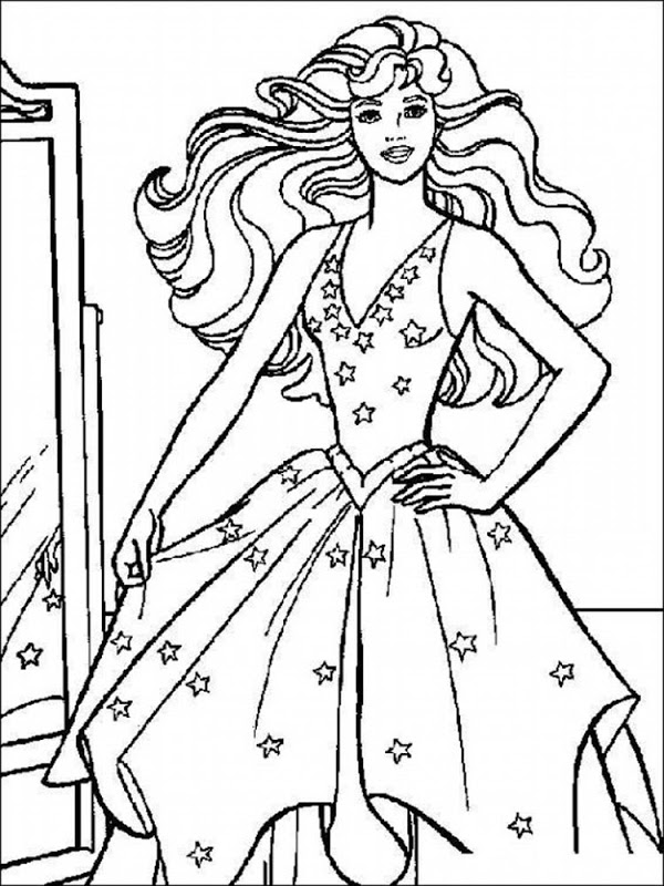 600x800 Barbie Christmas Coloring Pages Wallpapers9