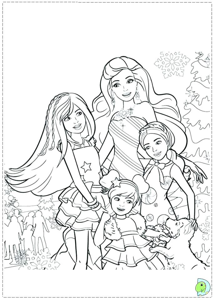 691x960 Barbie Christmas Coloring Pages Barbie Coloring Pages Barbie