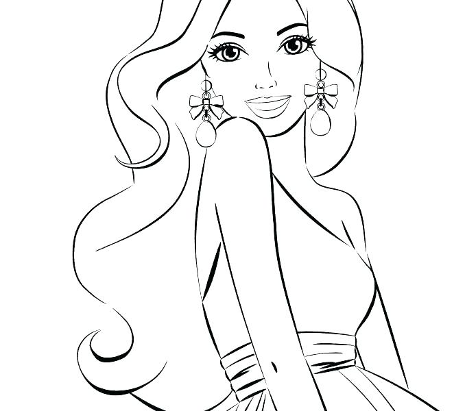 678x600 Cool Free Barbie Coloring Pages Download For Kids Print Color Page