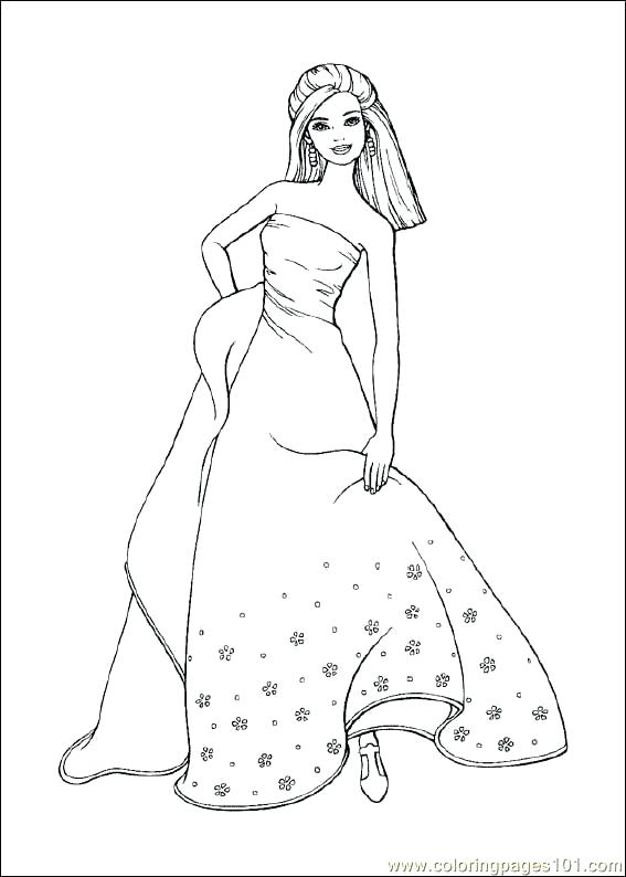 567x794 Barbie Pictures To Color Or Barbie Coloring Pages Free Printable