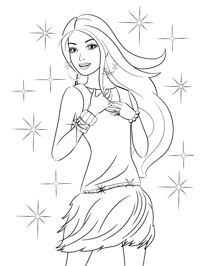 687x889 Free Barbie Coloring Pages Online Games Page Fairy Sheets For P