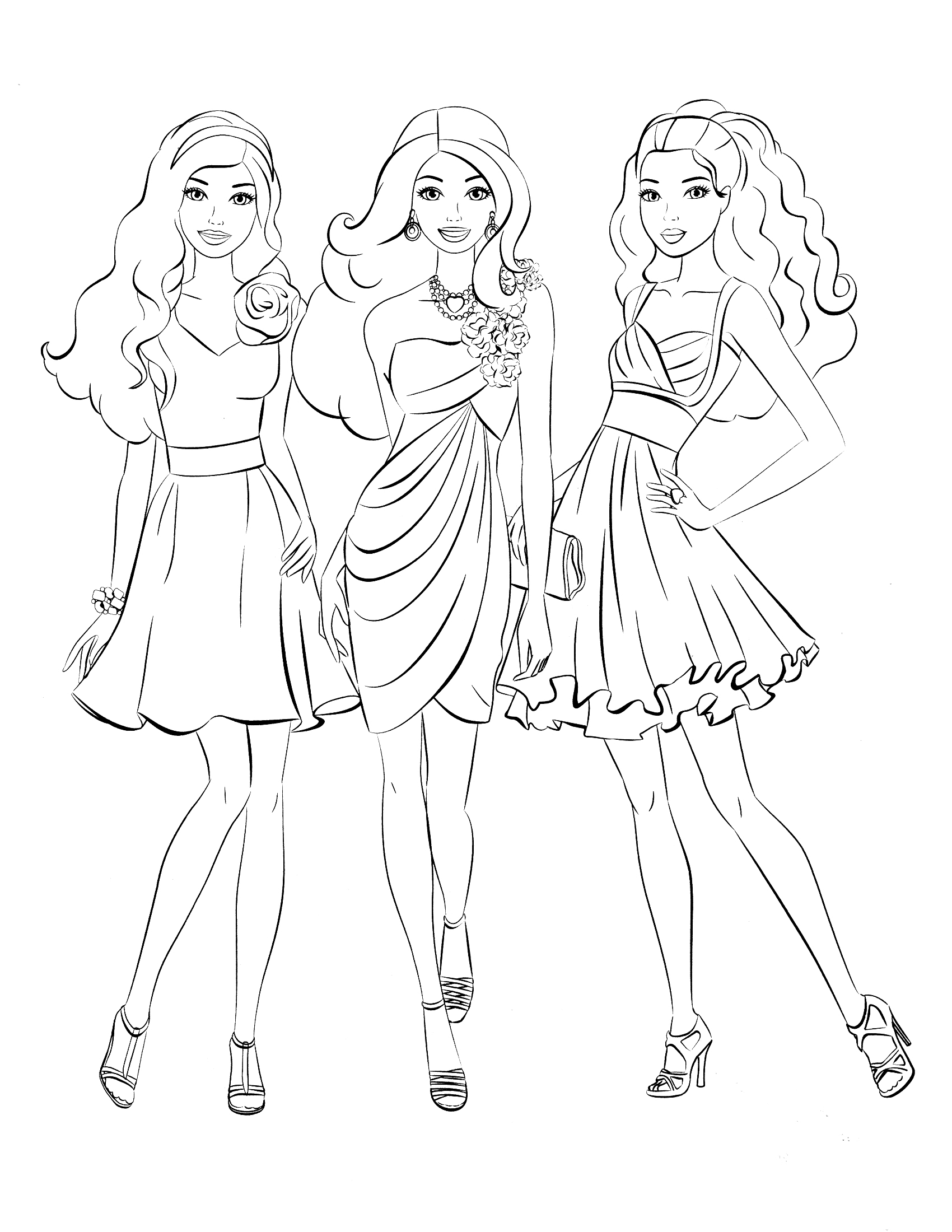 1700x2200 Timely Barbie Coloring Pages To Print Out