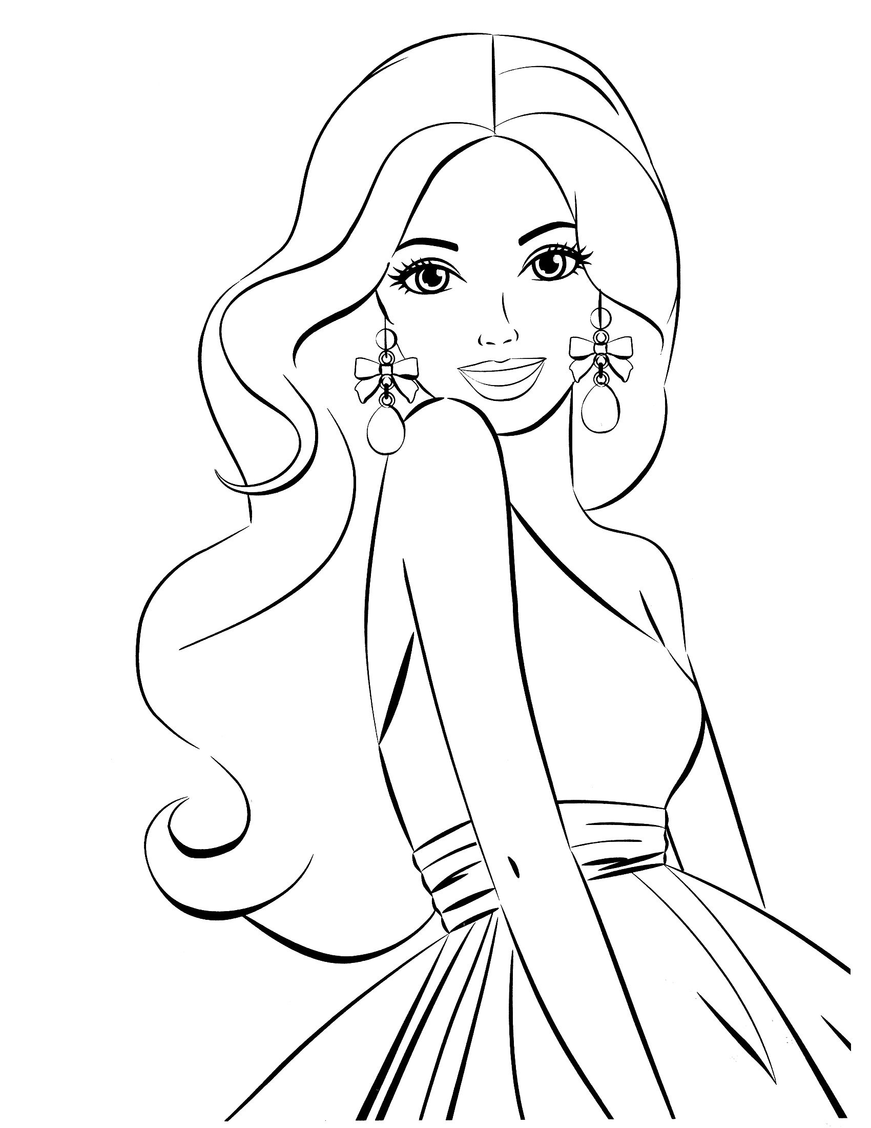 1700x2200 Barbie Coloring Page Colour Me Badd Barbie
