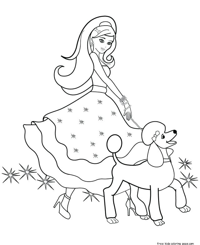 Barbie Dog Coloring Pages at GetColorings.com | Free printable ...