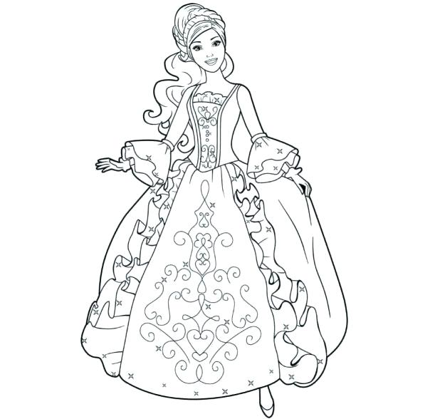 618x588 Color Alive Coloring Pages Free A Barbie Doll Colouring Book Paper