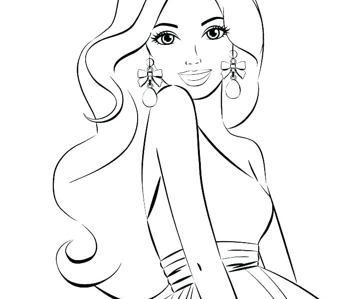 Barbie Face Coloring Pages at GetColorings.com | Free printable ...