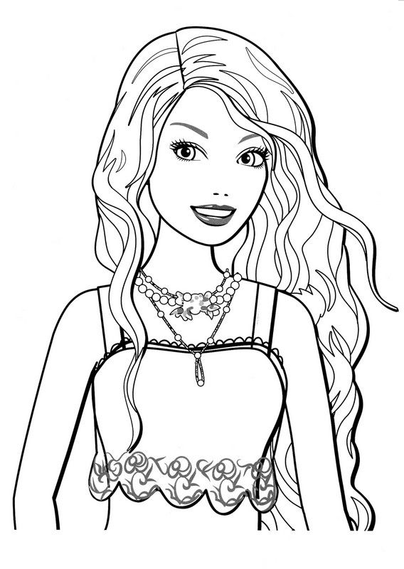 568x800 Barbie Coloring Pages