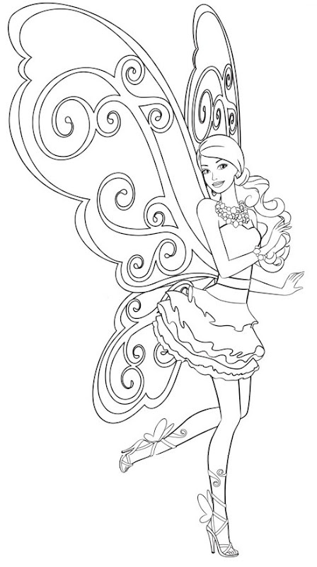 Barbie Fairy Coloring Pages
