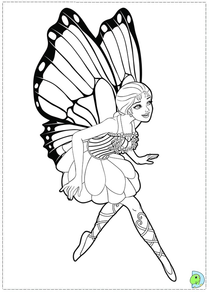 691x960 Barbie Mariposa And The Fairy Princess Coloring Page
