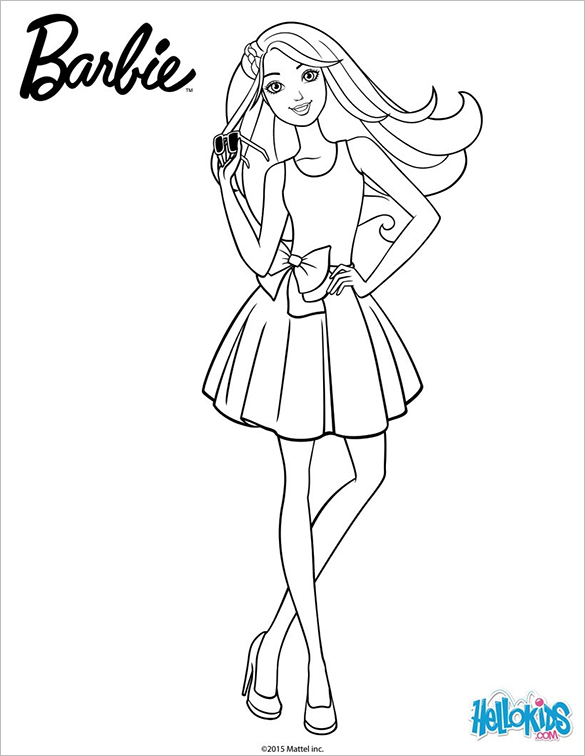 Barbie Coloring Pages Free Printable Word, Pdf, Png, Jpeg 585x756 Barbie Coloring Pages Free Printable Word, Pdf, Png, Jpeg