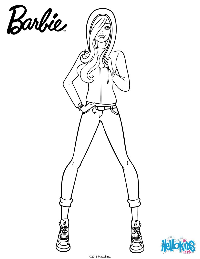 Barbie Wearing A Hoodie Coloring Pages 820x1060 Barbie Wearing A Hoodie Coloring Pages