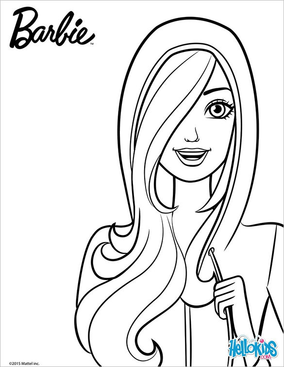 Barbie Coloring Pages Free Printable Word, Pdf, Png, Jpeg 585x756 Barbie Coloring Pages Free Printable Word, Pdf, Png, Jpeg