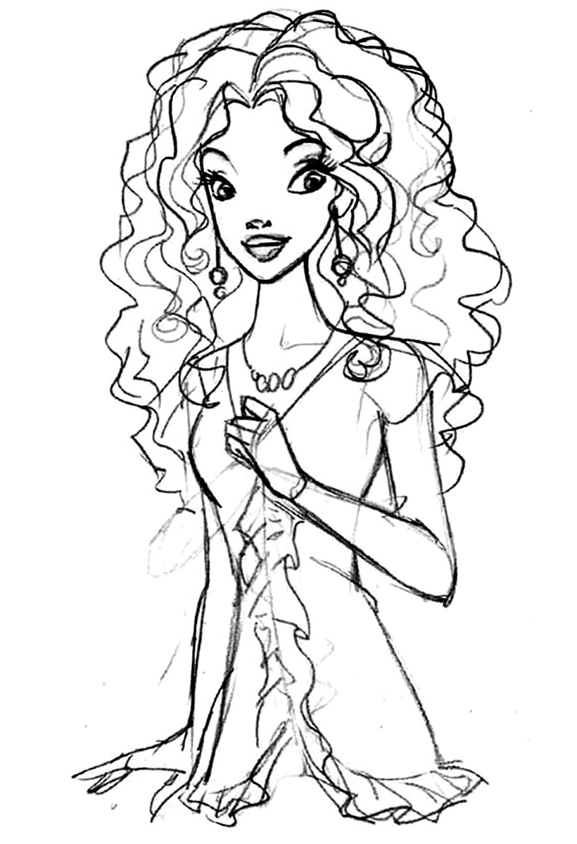 Barbie Coloring Pages Black 820x1200 Barbie Coloring Pages Black