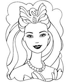 Barbie Head Coloring Pages at GetColorings.com | Free printable ...