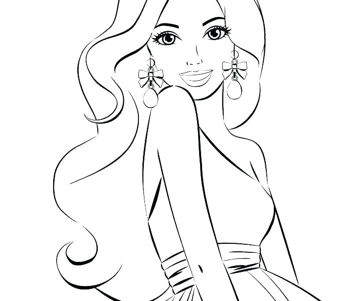 678x600 Barbie Coloring Page Impair.co