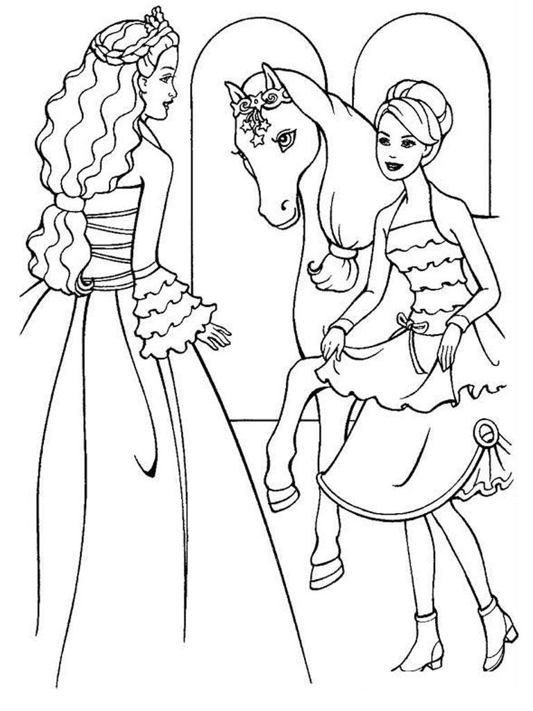 Barbie Horse Coloring Pages Printable 768x1024 Barbie Horse Coloring Pages Printable